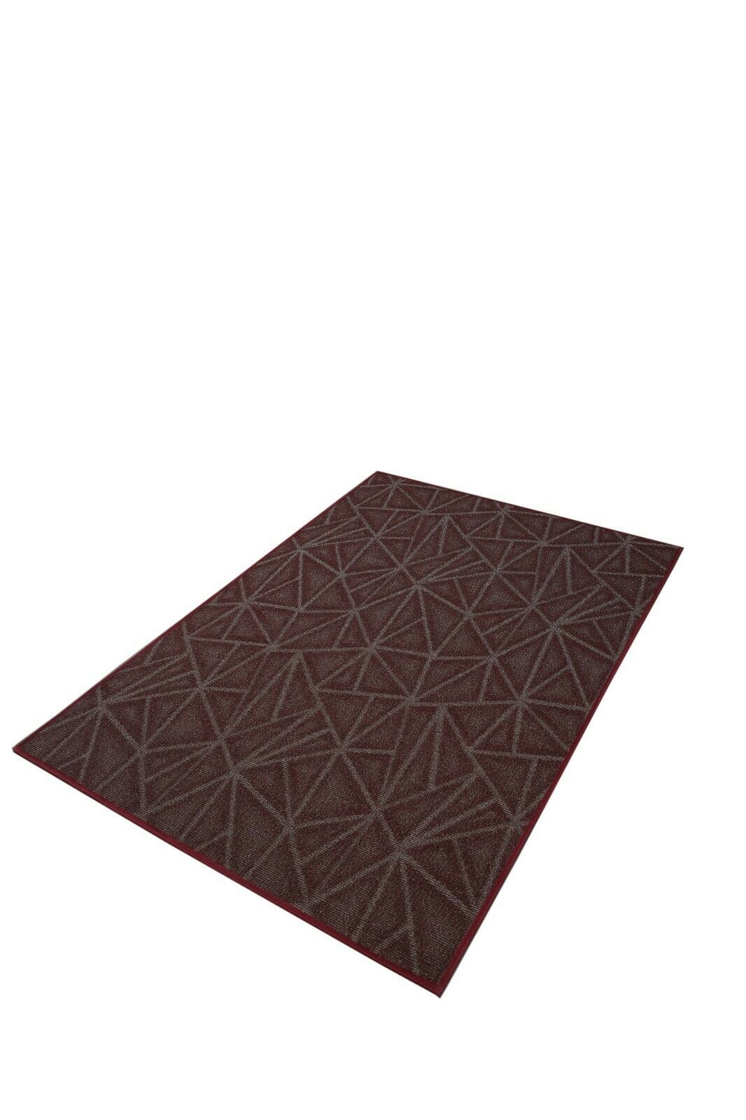 Burgundy 12' Round Solid Color Indoor/Outdoor Rug J904665