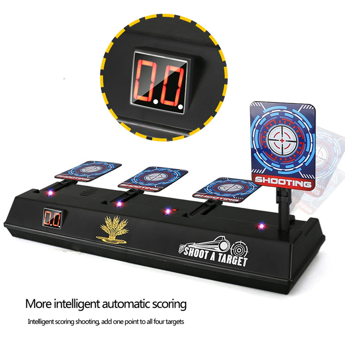 4 Targets LED Light Shooting Targets with Auto Reset H24104