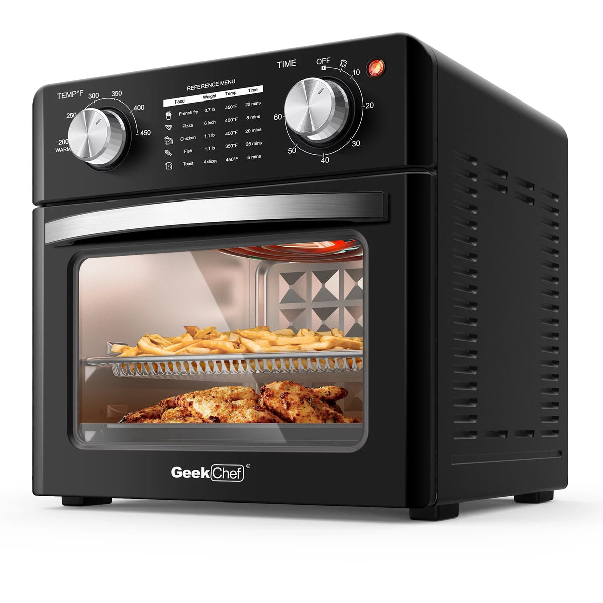 10QT Black Stainless Steel Air Fryer Oven K91623