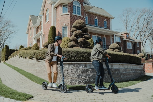 Electric Scooter with LED Headlights, 15 MPH Max Speed, 220 lbs Max Weight, Black X10592