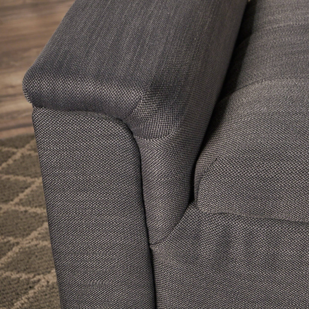 Tufted Fabric Armed Storage Ottoman Bench H514779