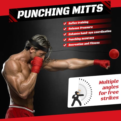 4-in-1 Kids Boxing Gloves and Punching Mitts Set with Hand Wraps E8739
