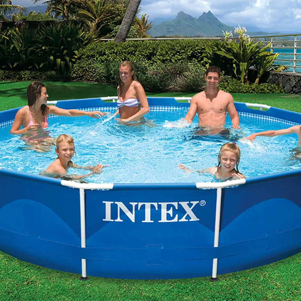 12'x30 Metal Frame Swimming Pool with Filter Pump W82868