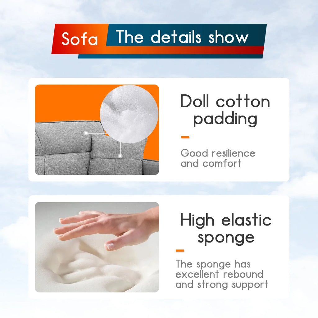 78" Memory Foam Convertible Futon Sofa P695