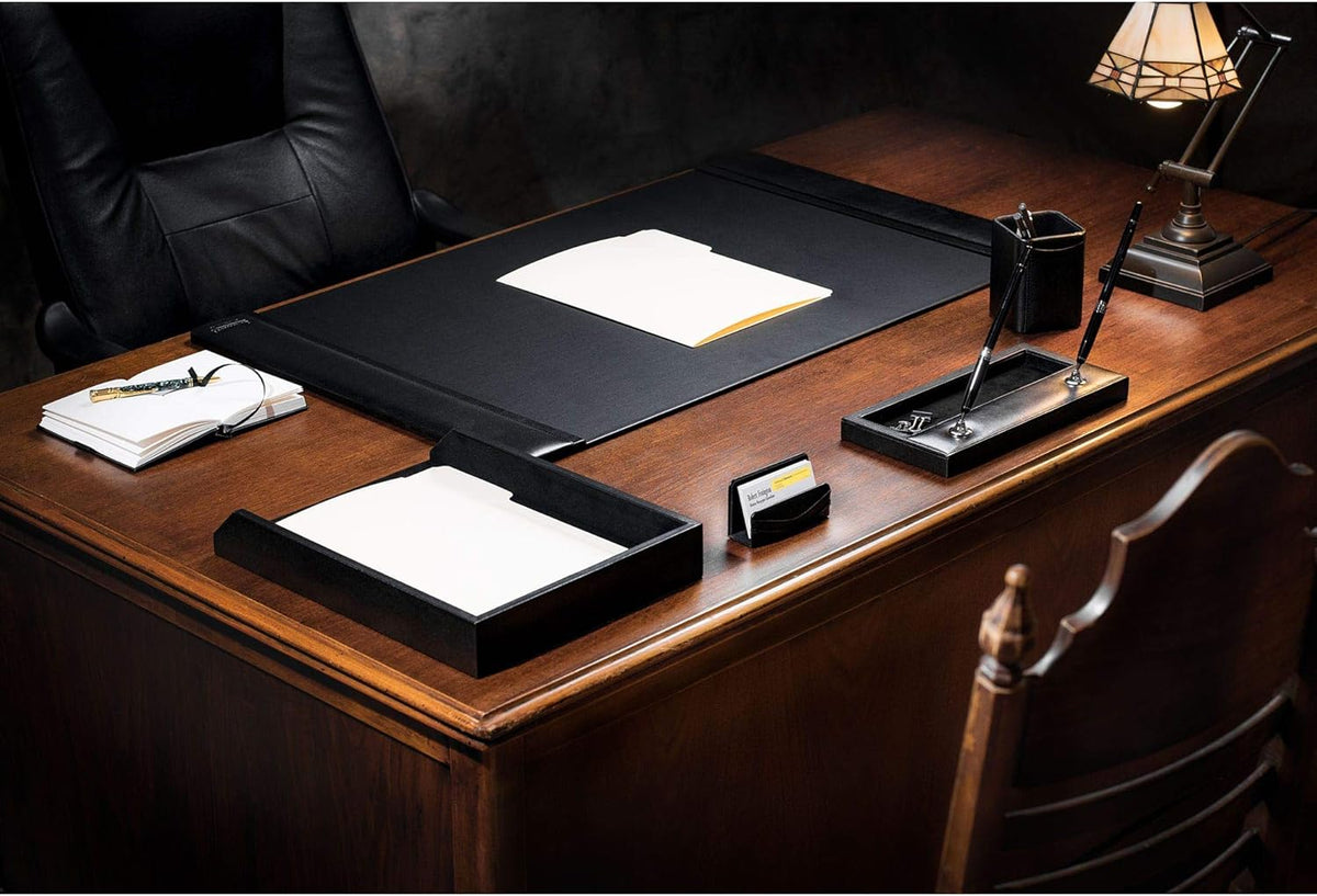 Black Leather Desk Pad Y6631