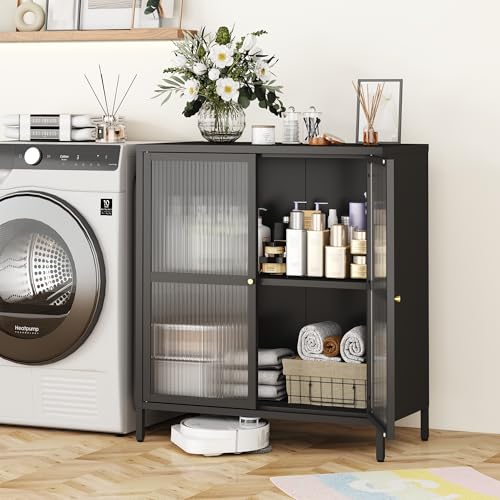 Black 2 Door Metal Storage Cabinet X29716