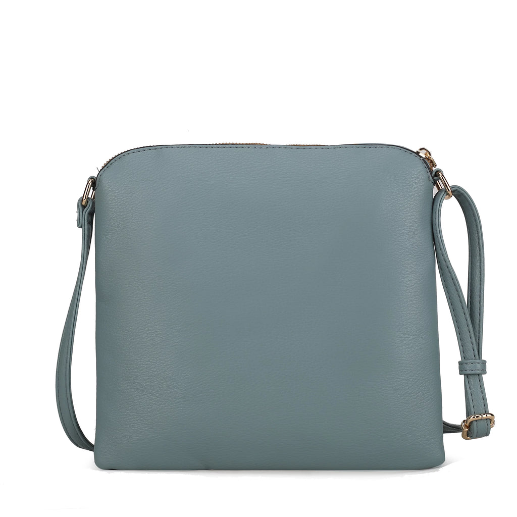 Brown Vegan Leather Medium Crossbody Handbag I96583