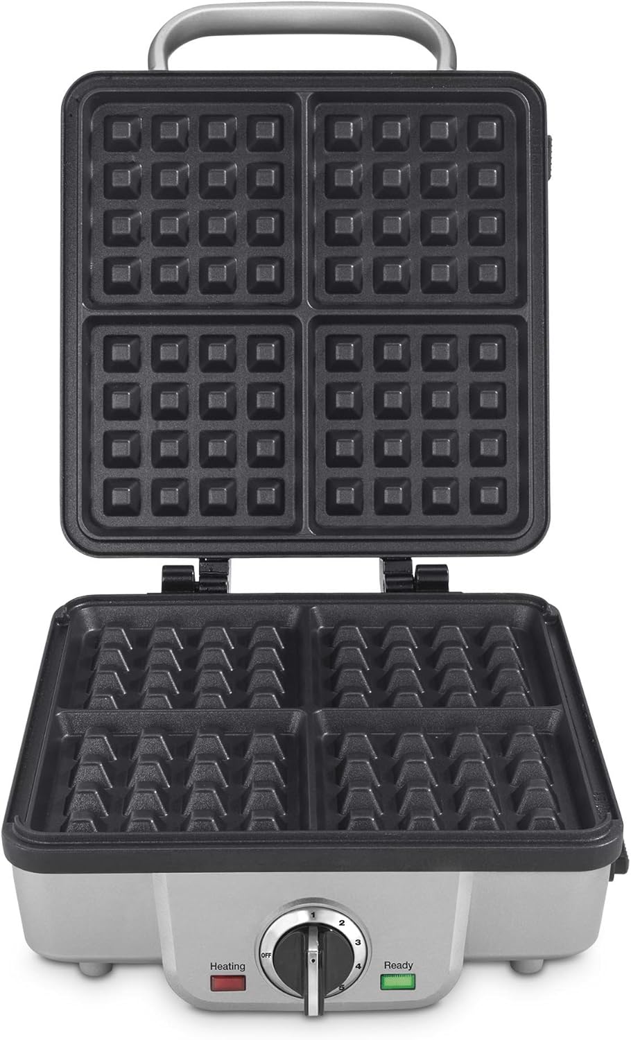 Silver Belgian Waffle Iron with Pancake Plates P53271