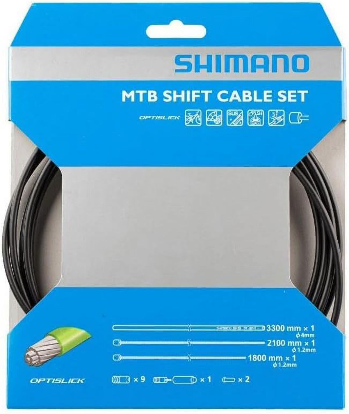 Black MTB Derailleur Cable and Housing Set I7883