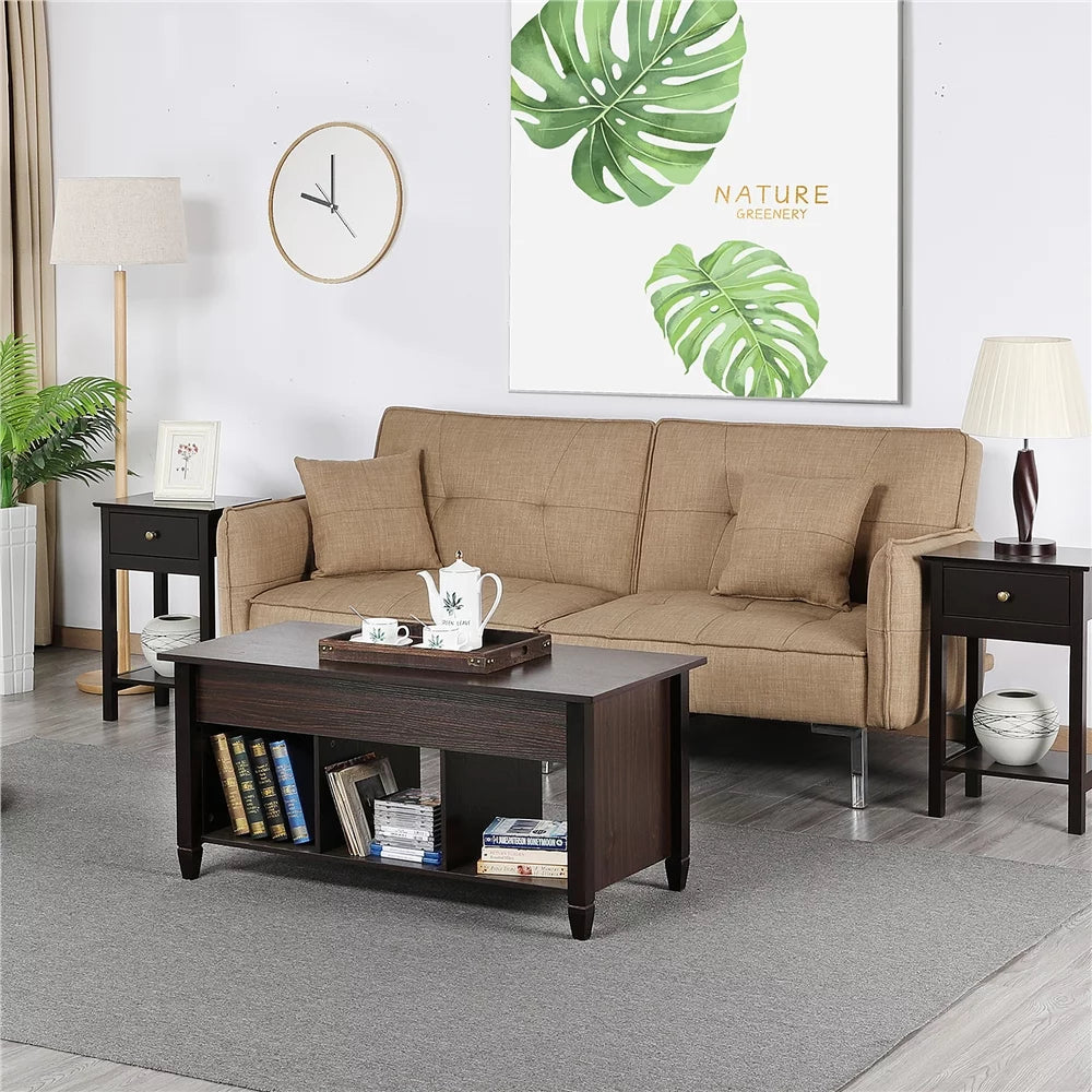 Modern Lift Top Coffee Table with 3 Storage Compartments W397966