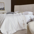 Faux Fur Reversible Throw Blanket 60"x80" White E932