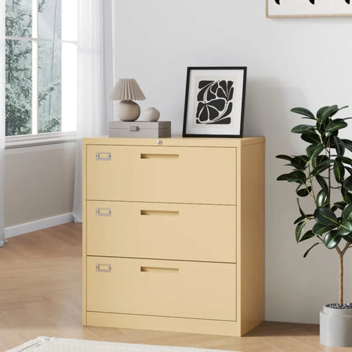 3 Drawer Lockable Metal File Cabinet W800819