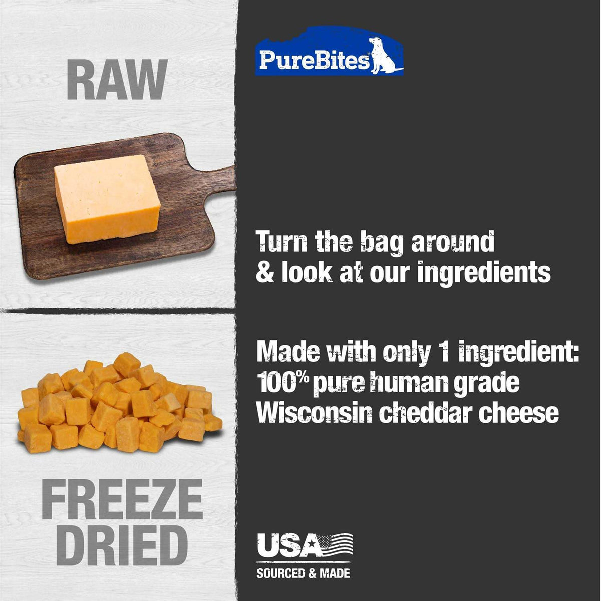 Cheddar Cheese Freeze Dried Dog Treats B68123