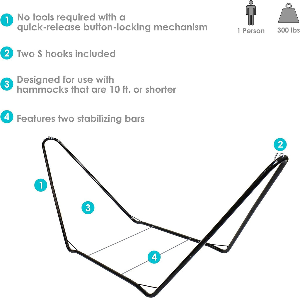 10 Foot Heavy-Duty Steel Hammock Stand R26422