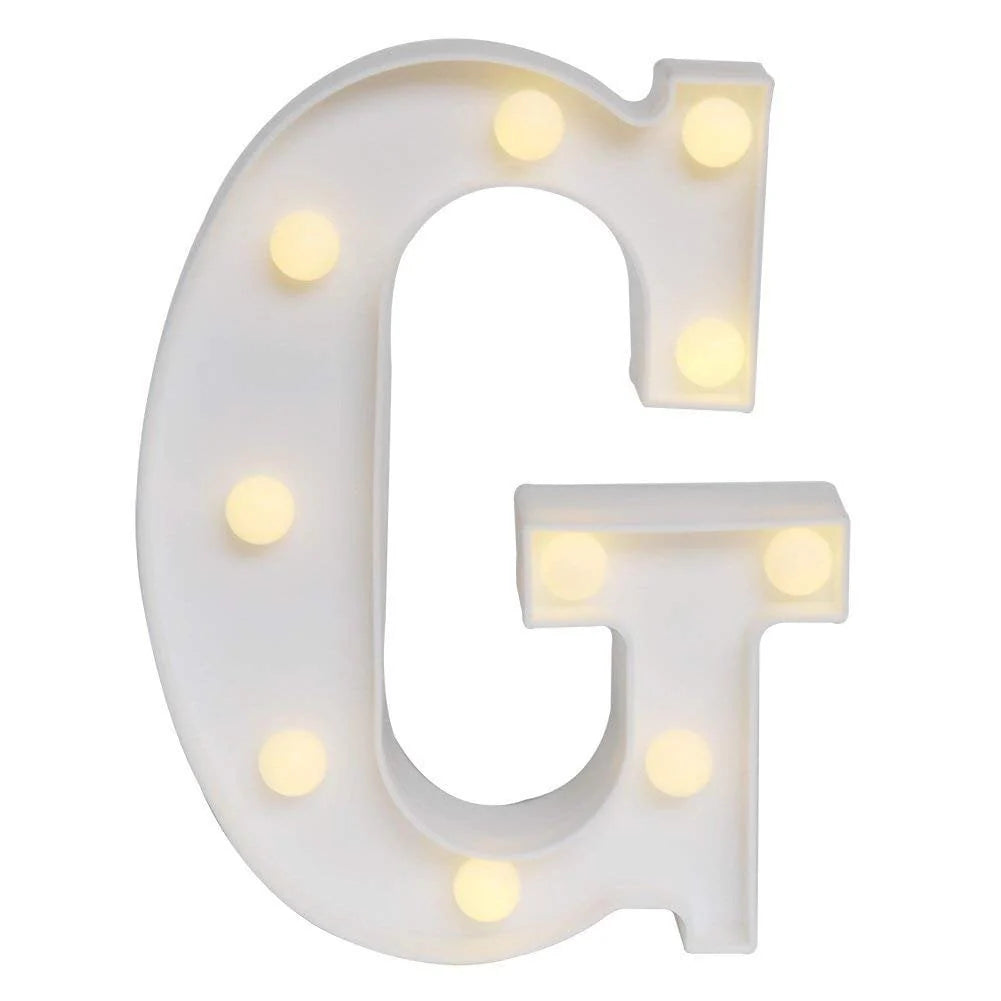 Light up Letter LED Alphabet Number Symbol Plastic Decoration O3921