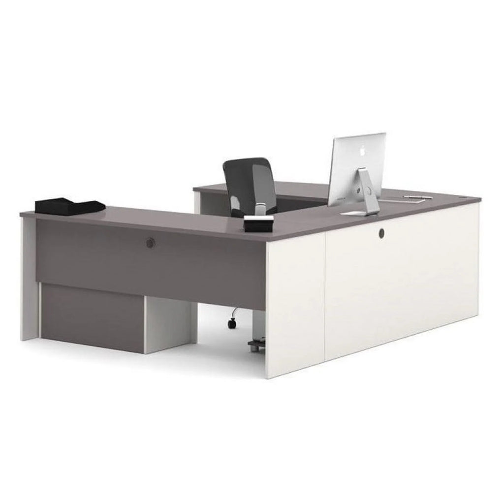 Slate Gray U-Shaped Home Office Set Y59690