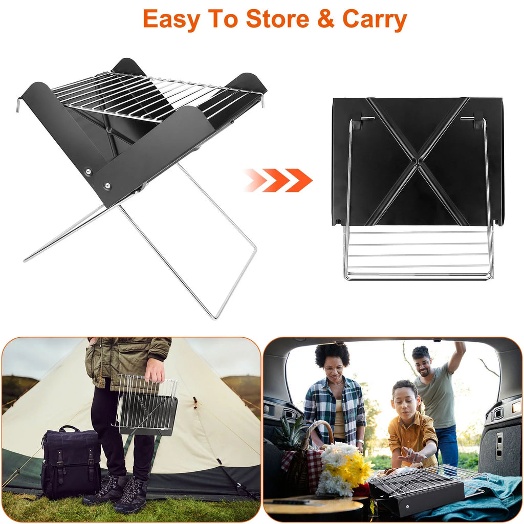 Foldable Mini Stainless Steel BBQ Grill J78068
