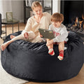 Charcoal Grey 4 FT Machine Washable Mink Bean Bag Chair H7559