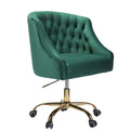 Green Velvet Swivel Office Chair Z626094