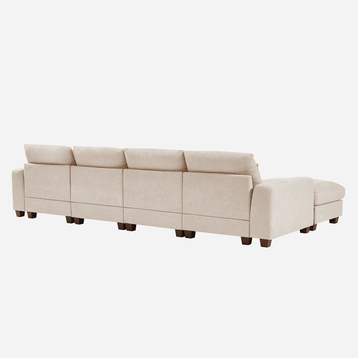 Modern L-Shape Feather Filled Sectional Sofa with Reversible Chaise V560998