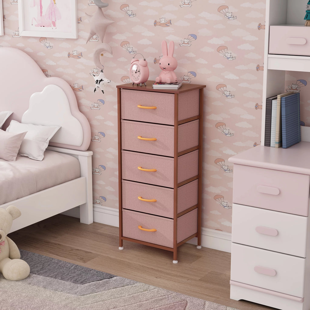 Pink 5 Drawer Dresser R98327