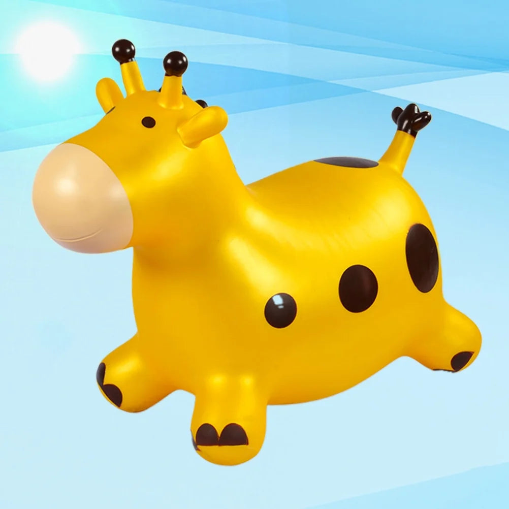 Inflatable Bouncing Horse Toy with Air Pump (Yellow) F126