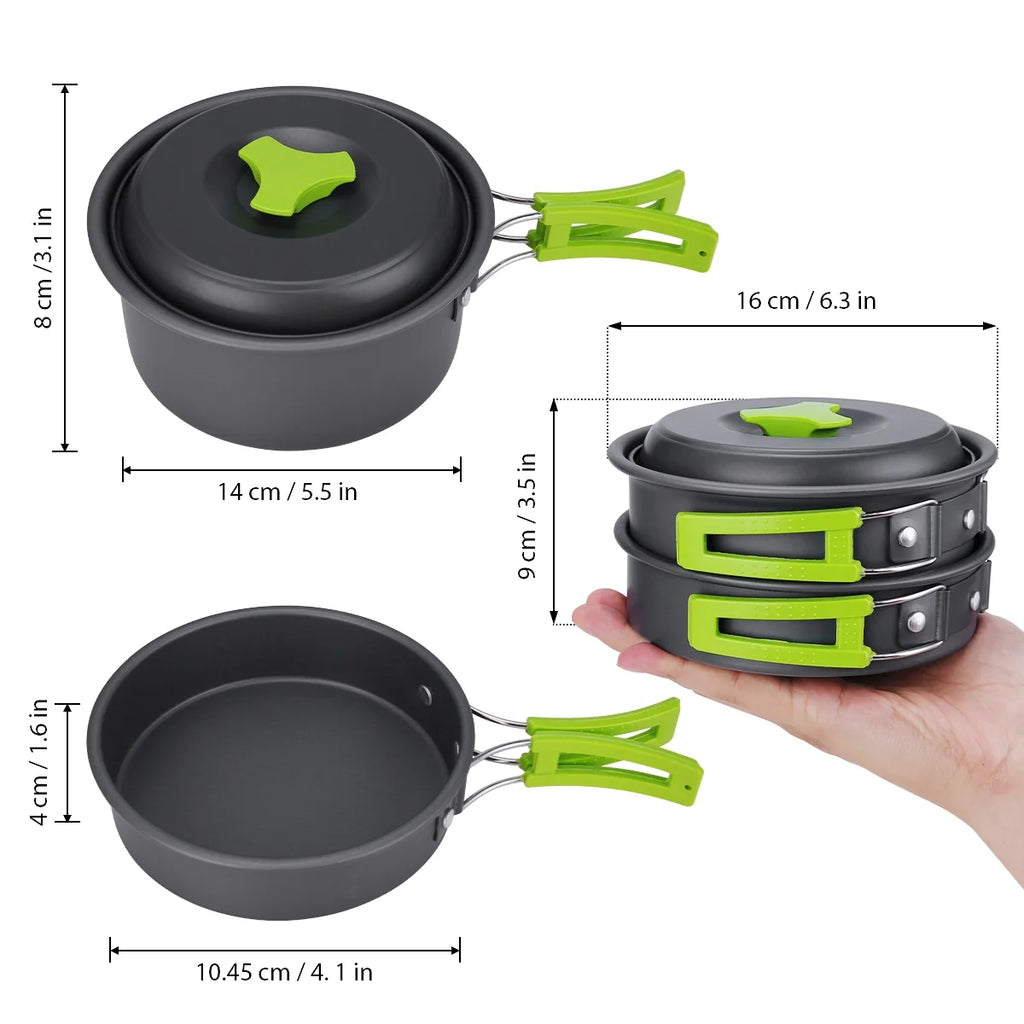 15 Pc Non Stick Outdoor Cookware Set W7276