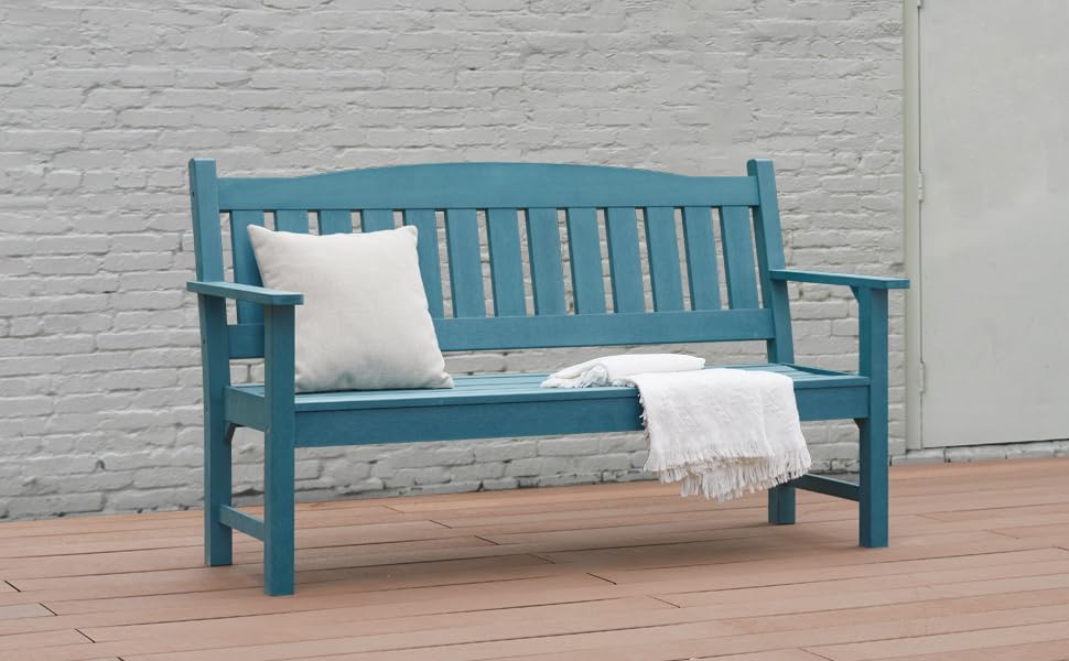 2-Person All-Weather Poly Lumber Outdoor Bench S6764