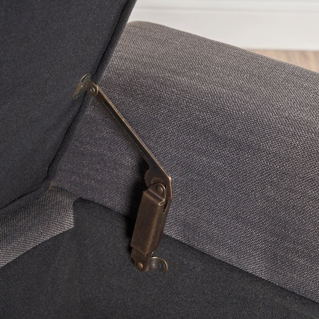 Tufted Fabric Armed Storage Ottoman Bench H514779