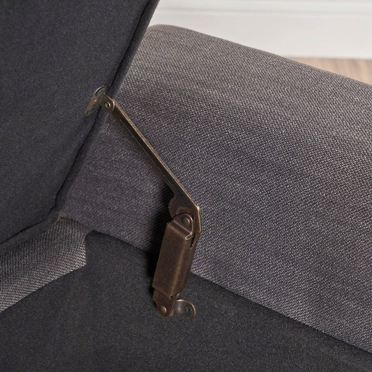 Tufted Fabric Armed Storage Ottoman Bench H514779