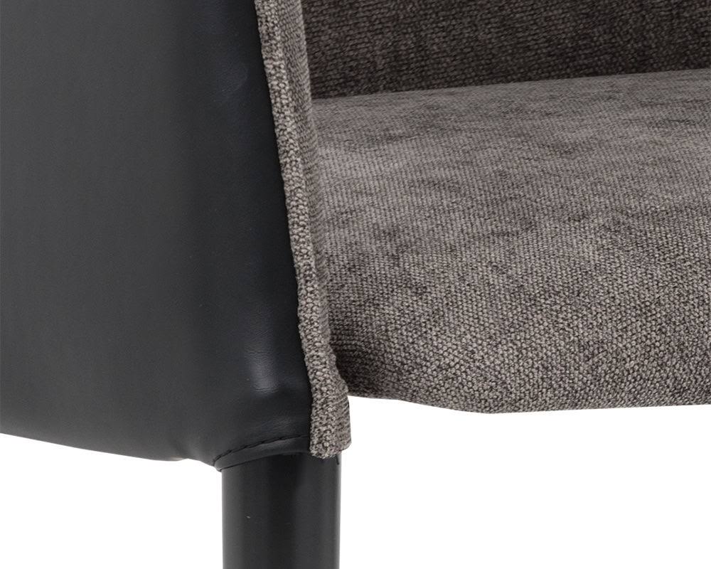 Sparrow Grey / Napa Black Dining Armchair A55079