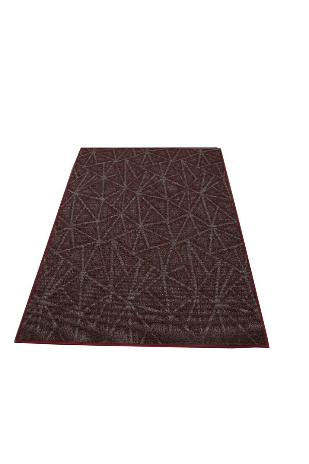 Burgundy 12' Round Solid Color Indoor/Outdoor Rug J904665