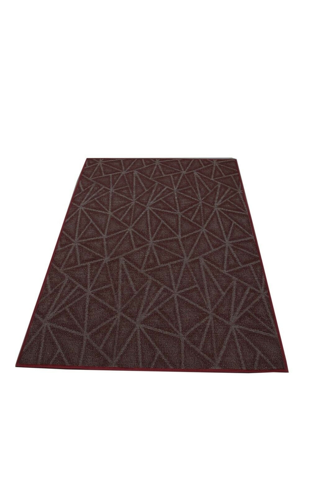 Burgundy 12' Round Solid Color Indoor/Outdoor Rug J904665
