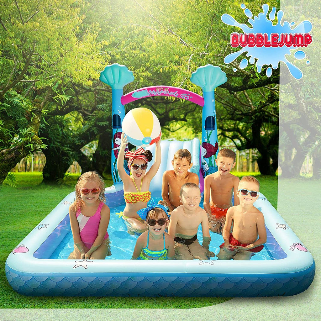 Water Slip and Slide for Kids Pool, Swimming Pool for Kids 3-10, Blow Up Baby Pool with Slide for Toddlers Age 1-3, Kiddie Pool C937