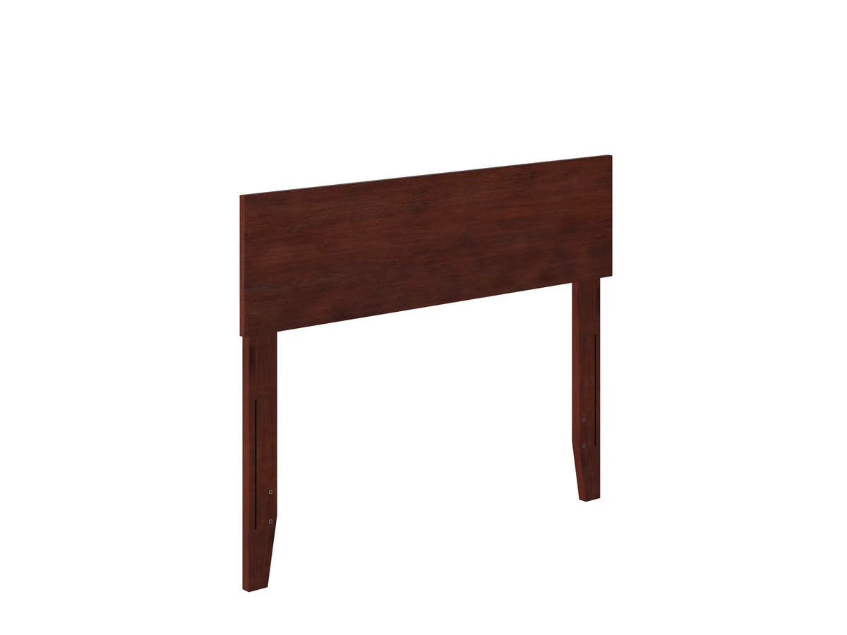 Walnut Twin Panel Solid Wood Headboard with USB Charger M694409