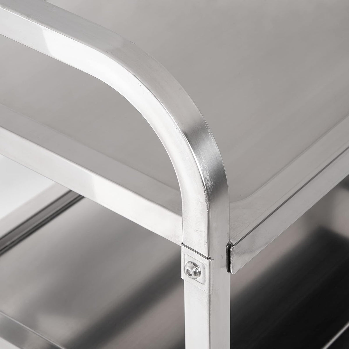3 Shelf Stainless Steel Utility Cart, 400 Pound Capacity A360333