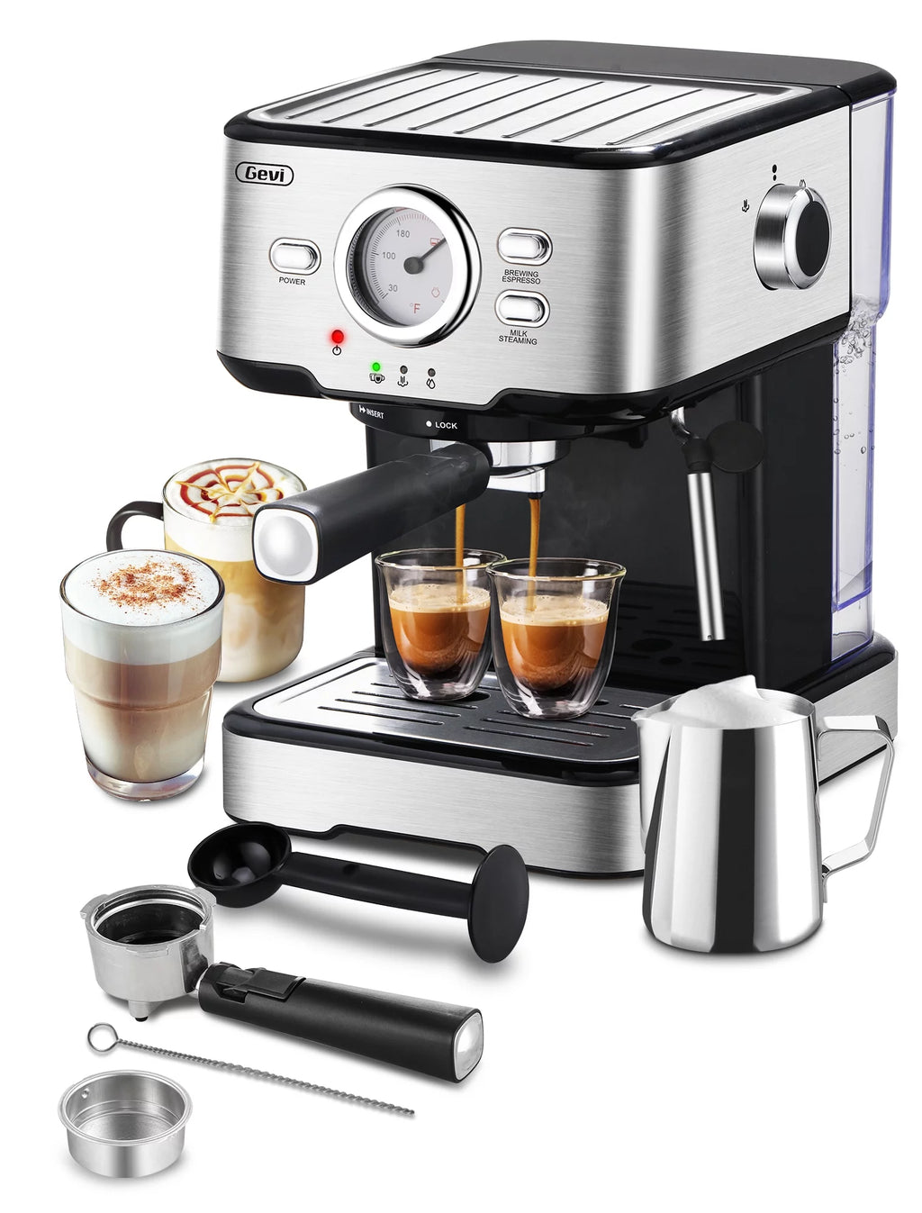 15 Bar Espresso Machine with Steamer D556762