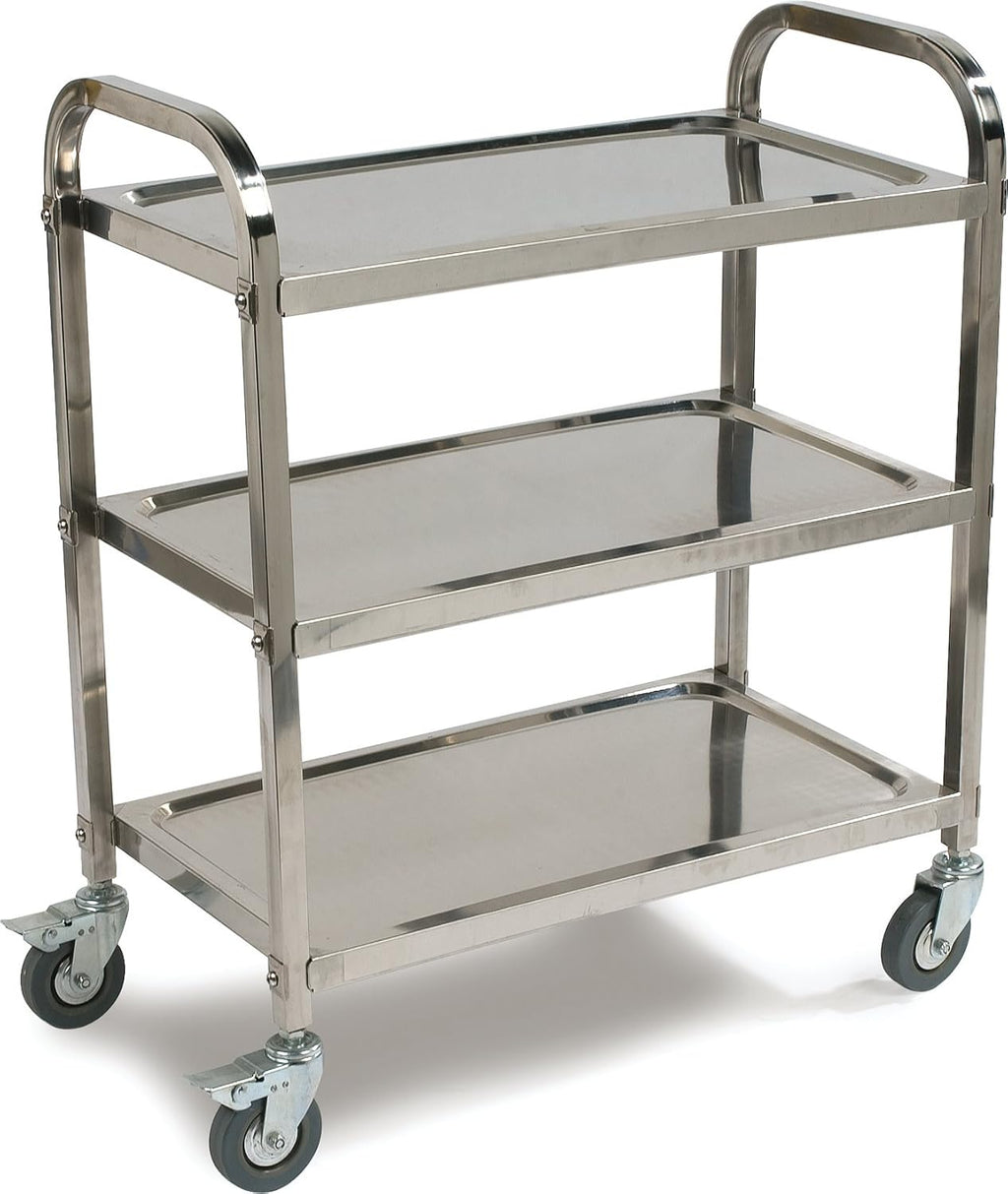 3 Shelf Stainless Steel Utility Cart, 400 Pound Capacity A360333