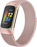Compatible with Fitbit Charge 6/Charge 5 Metal Mesh Milanese Loop Adjustable Strap G931
