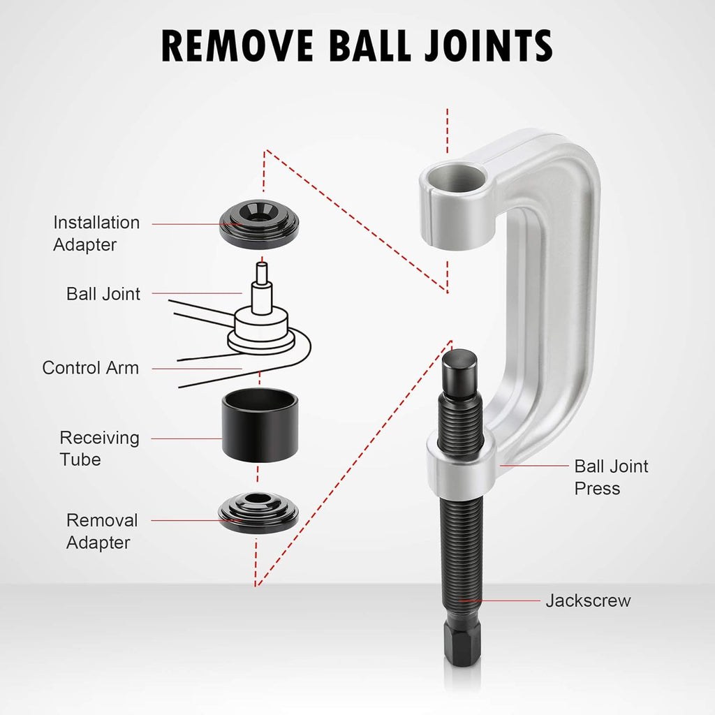 Ball Joint Press & U Joint Removal Tool Kit with 4wd Adapters, Pack of 2 Y564359