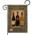 13 x 18.5 in. 3 Wine Bottles Burlap Double Sided Garden Flag J2103