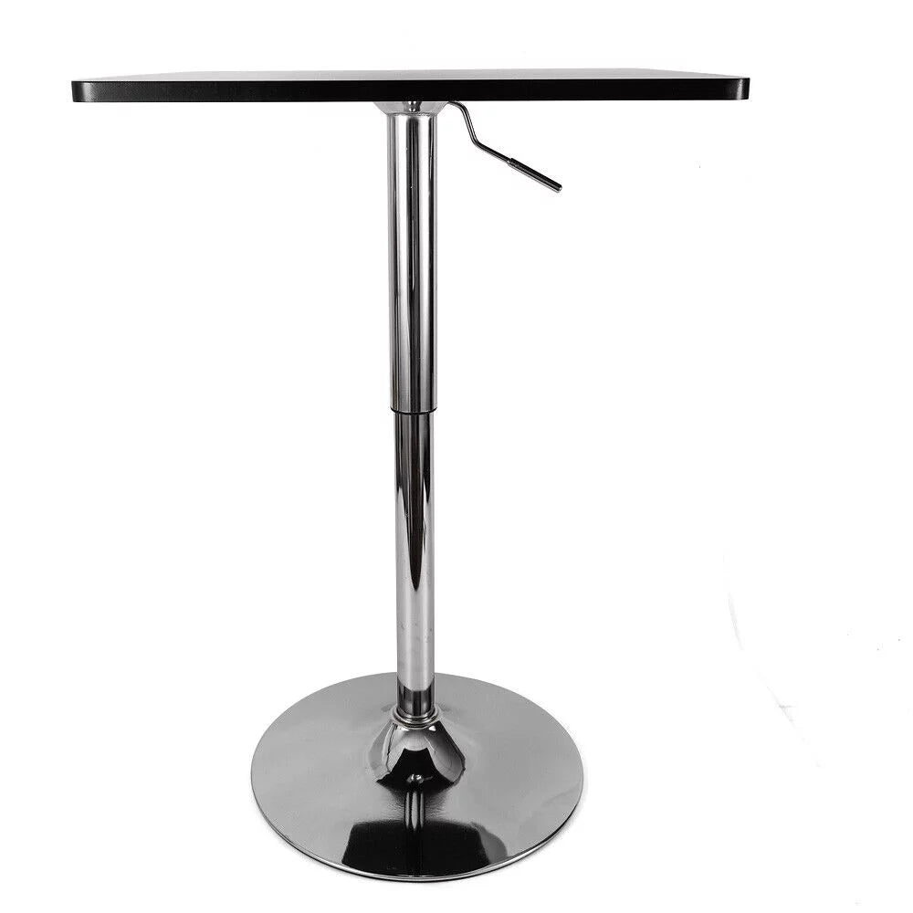 Adjustable Height 360 Rotatable Square Bar Table Black G410