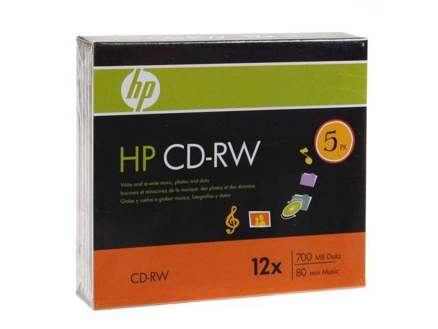 100-pk 12x CD-RW Rewritable Blank Disc 700MB in Slim Jewel Case U308032