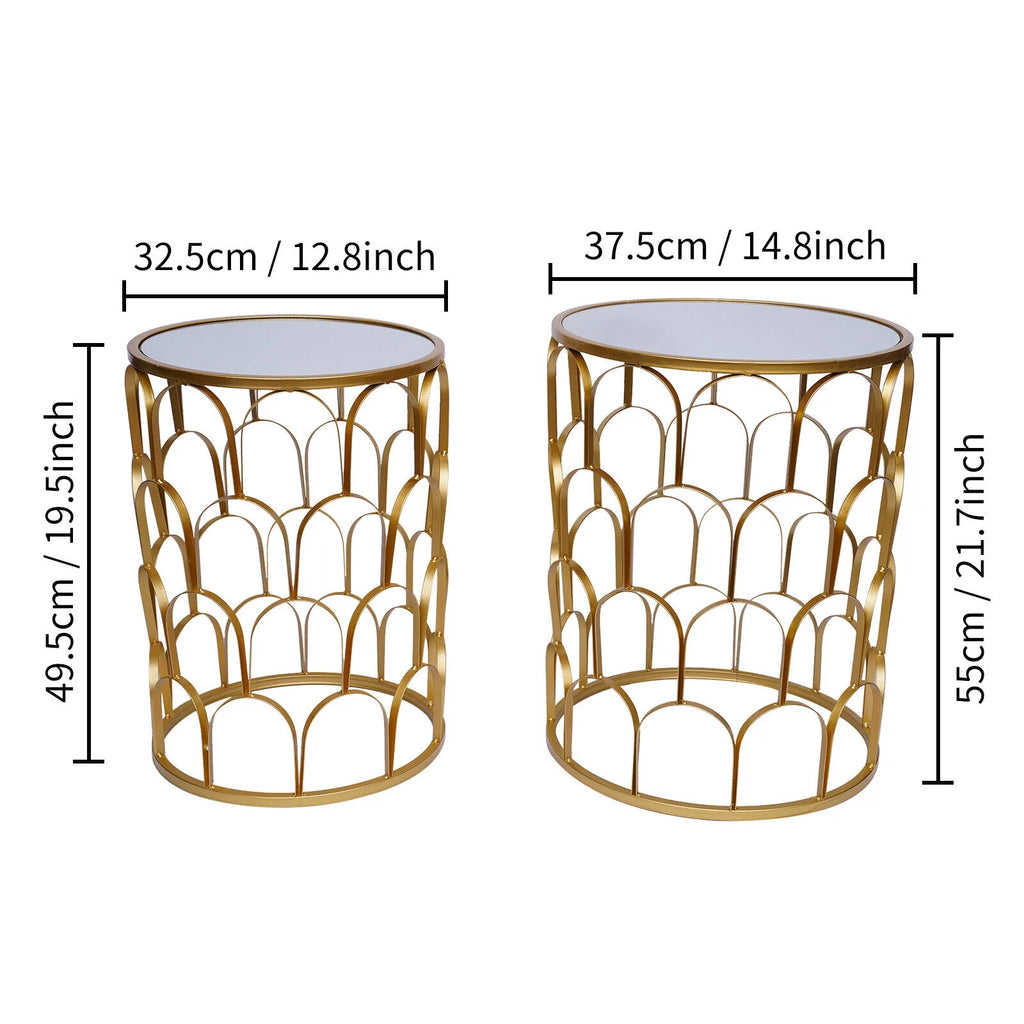 Metal Round Gold End Table B900257
