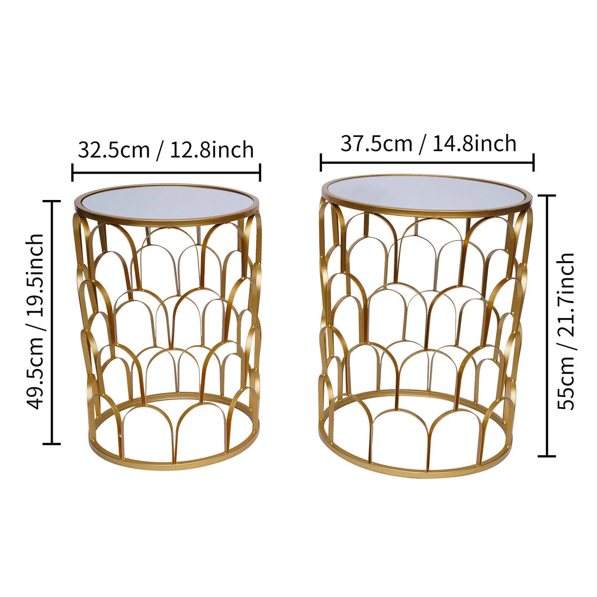 Metal Round Gold End Table B900257