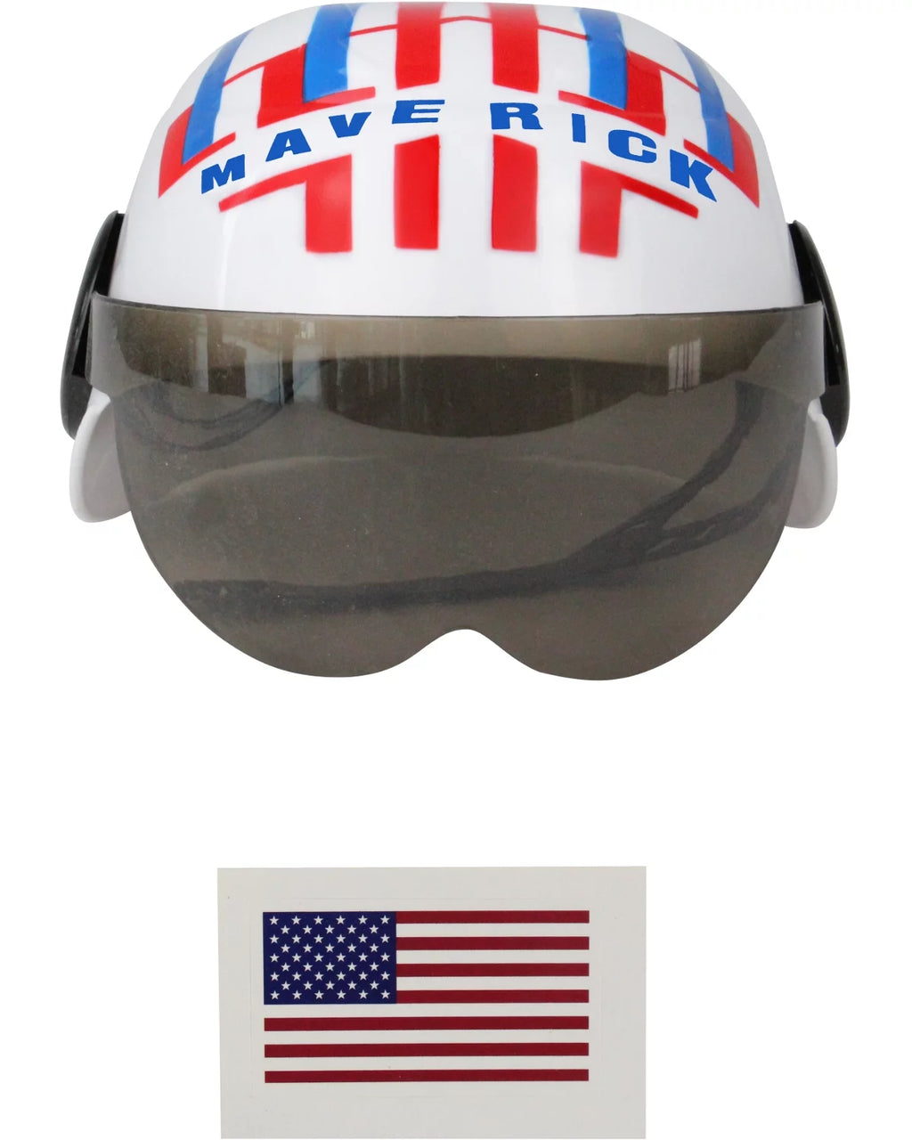 White Pilot Helmet Costume Accessory Z655671