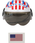 White Pilot Helmet Costume Accessory Z655671