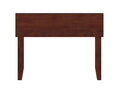 Walnut Twin Panel Solid Wood Headboard with USB Charger M694409