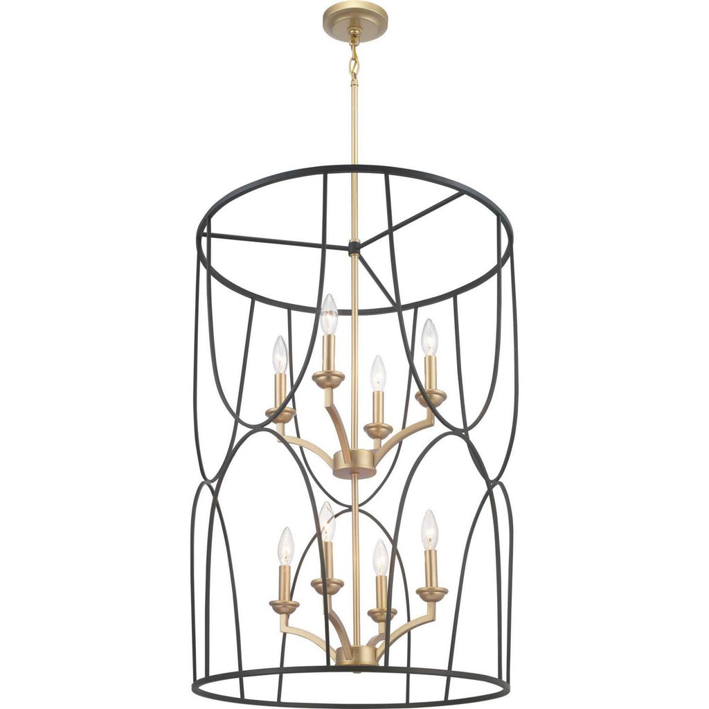 Eight Light Foyer Black R42473
