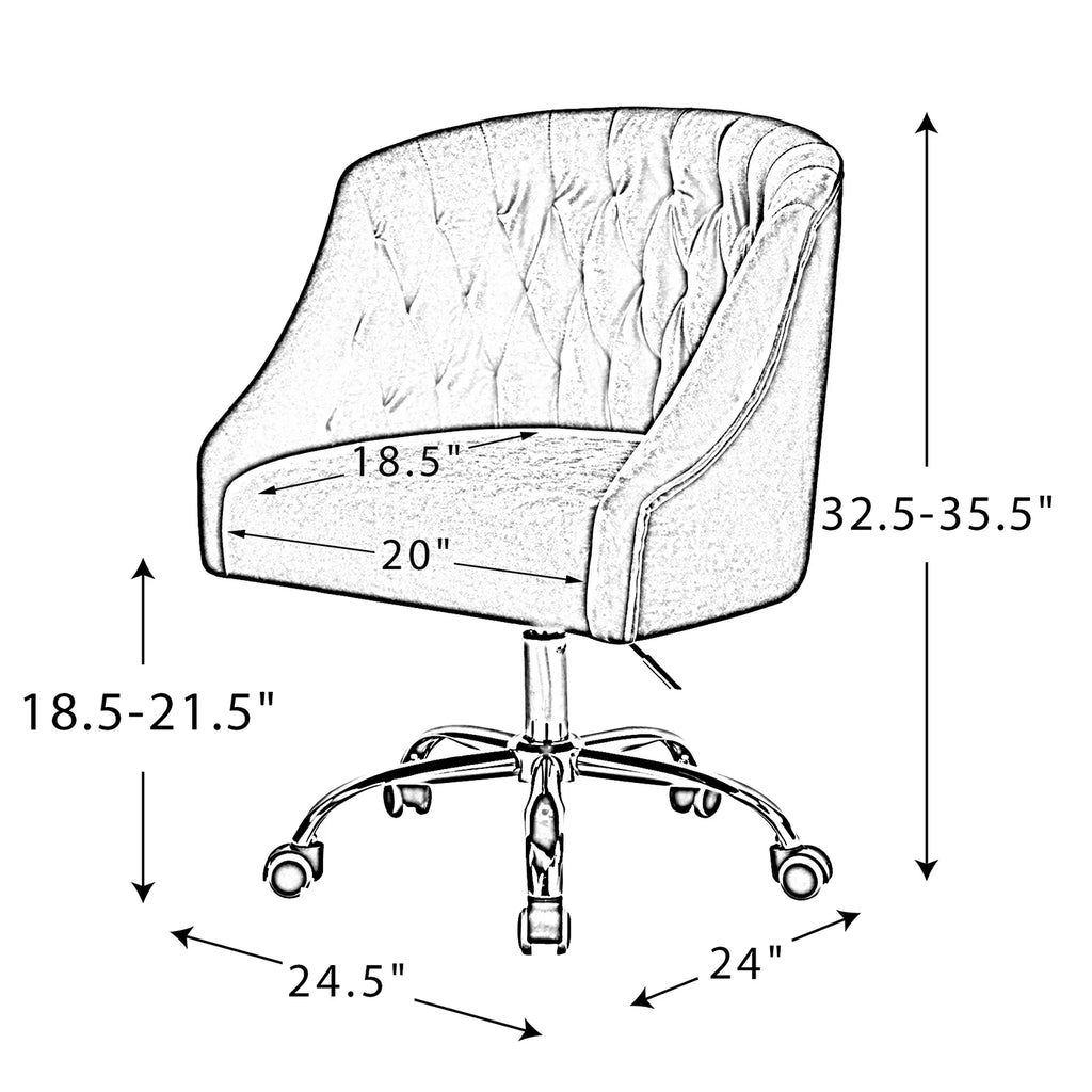 Green Velvet Swivel Office Chair Z626094